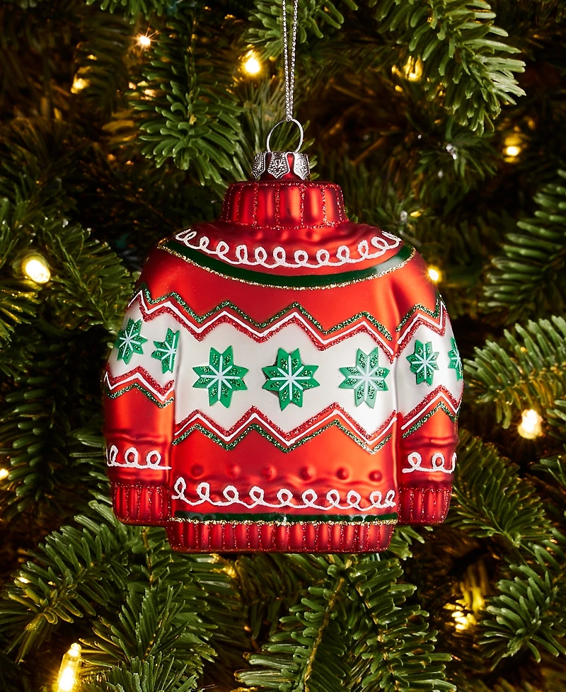 Holiday Lane Christmas Cheer Sweater Ornament, Macy's Exclusive