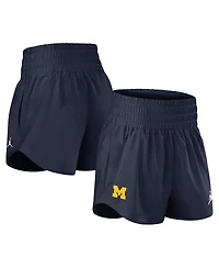 Jordan Women's Navy Michigan Wolverines Performance One Dri-fit High-Rise Shorts