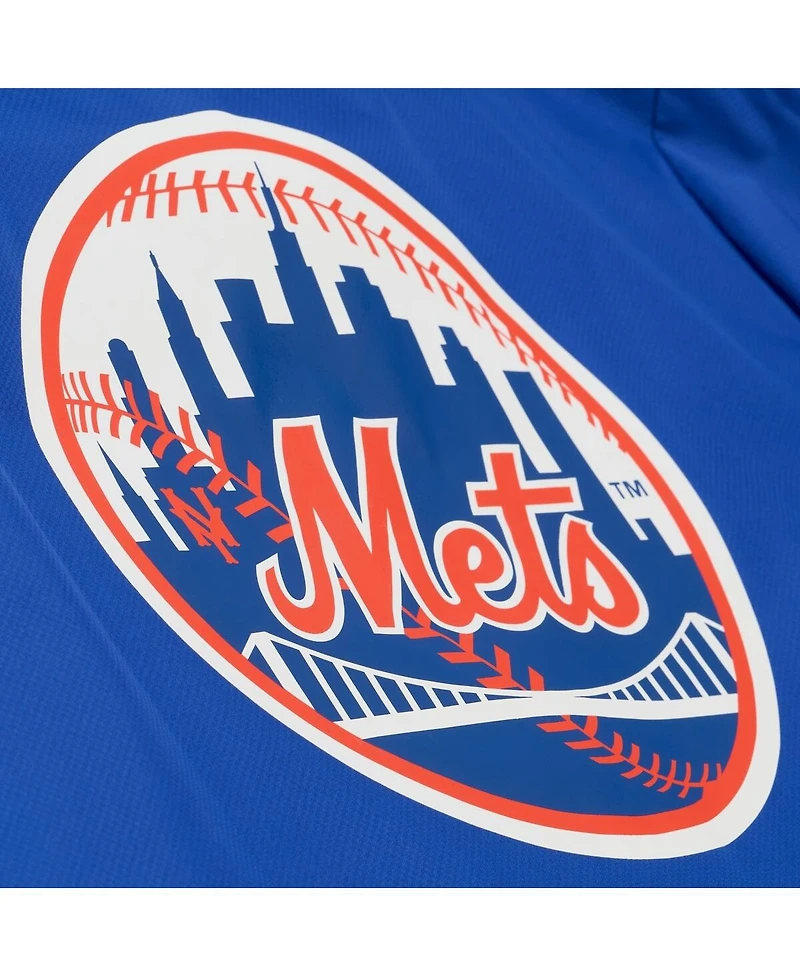 Mitchell & Ness Men's Royal New York Mets Full-Snap Hooded Coaches Jacket