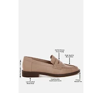 London Rag Women's Fhalko Penny Strap Low Block Heel Loafers