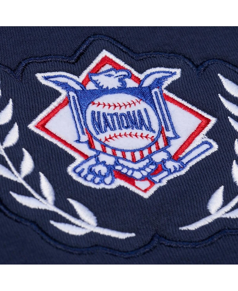 Mitchell & Ness Women's Navy Atlanta Braves Pep Rally Sweatshirt