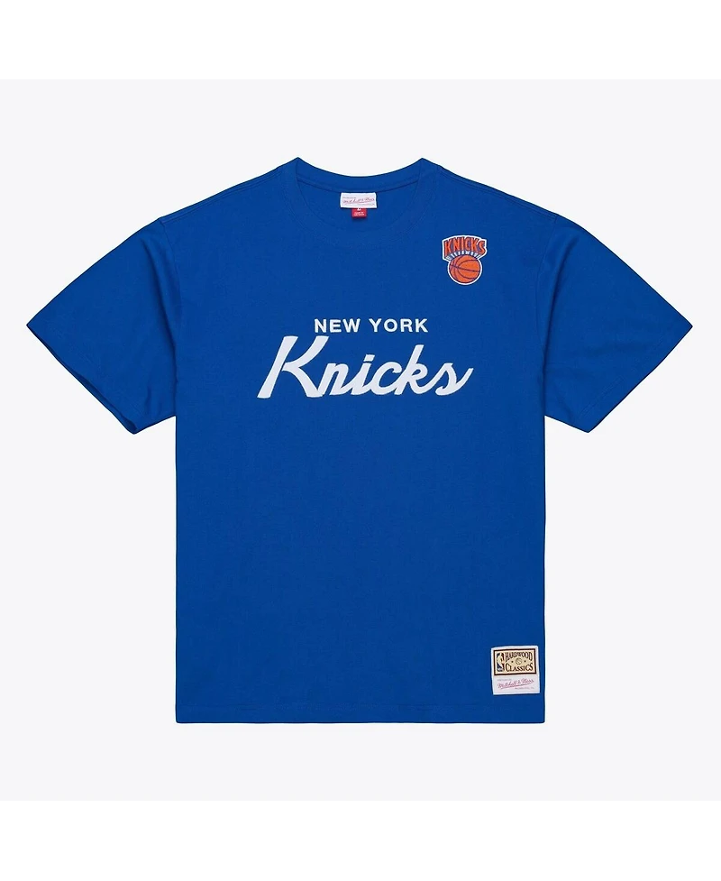 Mitchell & Ness Men's Blue New York Knicks Head Coach T-Shirt