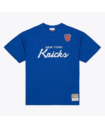 Mitchell & Ness Men's Blue New York Knicks Head Coach T-Shirt