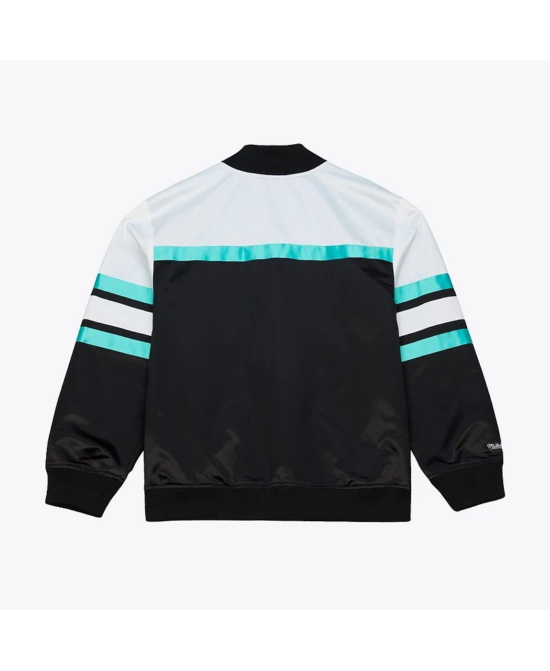 Mitchell & Ness Men's Black San Antonio Spurs Hardwood Classics Head Coach Lightweight Satin Full-Snap Jacket