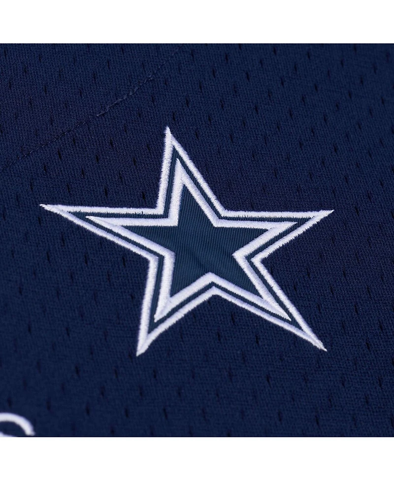 Mitchell & Ness Men's Navy Dallas Cowboys Head Coach Mesh Full-Button Fashion Jersey