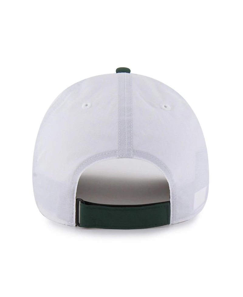 '47 Brand Men's White/Green Athletics Vista Mini Clean Up Brrr° Adjustable Hat