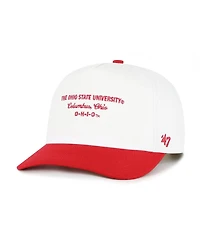 '47 Brand Men's White Ohio State Buckeyes Contemporary Basics Two-Tone Hitch Adjustable Hat