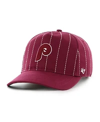 '47 Brand Men's x Rawlings Burgundy Philadelphia Phillies Pinstripe Hitch Adjustable Hat