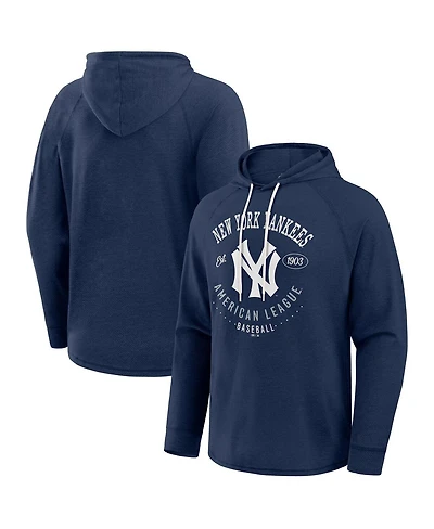 Darius Rucker Collection by Fanatics Men's Navy New York Yankees Raglan Hooded Long Sleeve T-Shirt