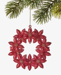Holiday Lane Christmas Glitters Poinsettia Ornament, Macy's Exclusive