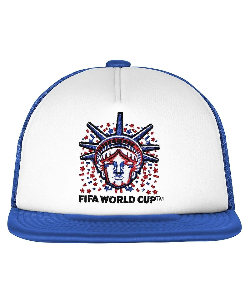Outerstuff Men's White/Royal Usmnt Defender Adjustable Trucker Hat