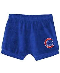 Outerstuff Girls Toddler 2-Piece Royal Chicago Cubs Hop Base Fashion T-Shirt and Shorts Set