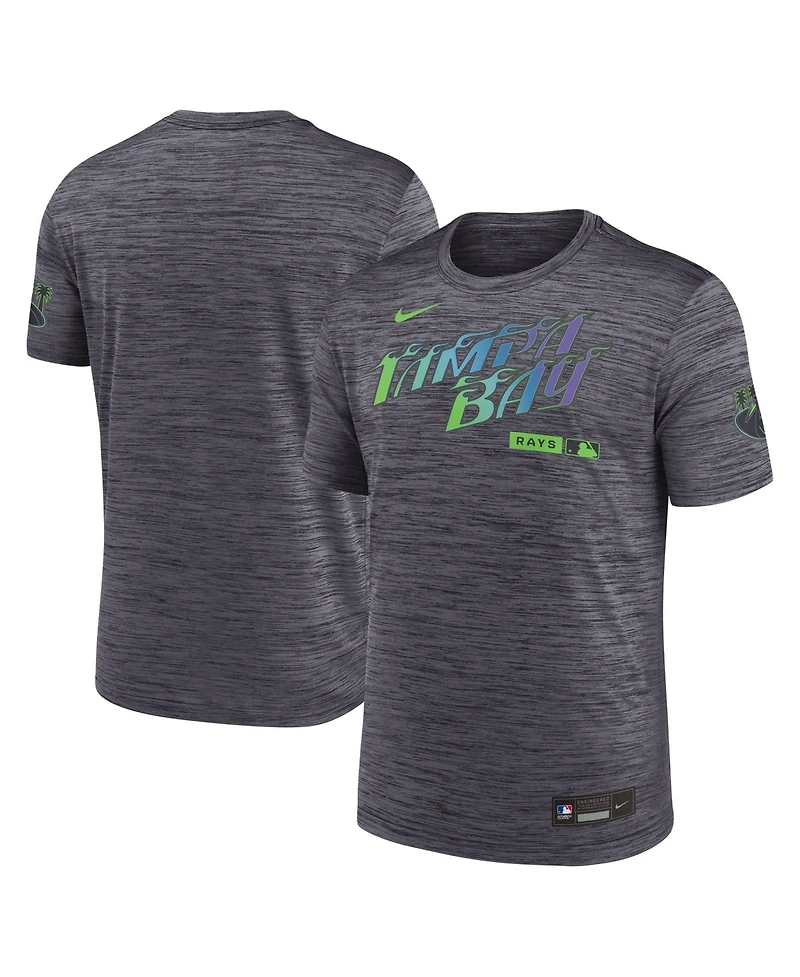 Nike Men's Black Tampa Bay Rays Authentic Collection City Connect Velocity Dri-fit T-Shirt