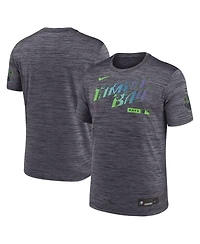 Nike Men's Black Tampa Bay Rays Authentic Collection City Connect Velocity Dri-fit T-Shirt