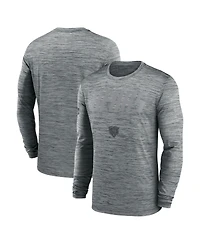 Nike Men's Gray Chicago Bears Sideline Offensive Transition Velocity Dri-fit Long Sleeve T-Shirt
