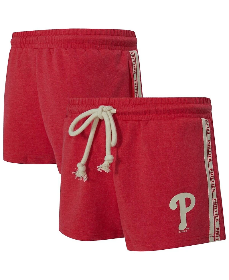 Concepts Sport Women's Red Philadelphia Phillies Birch French Terry Shorts