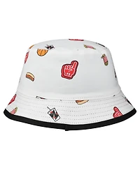 New Era Men's White Chicago Bulls Team Cheer Reversible Bucket Hat