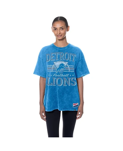 New Era Women's Blue Detroit Lions Throwback Oversized T-Shirt