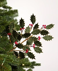 Holiday Lane Cozy Cabin Leaves Pick with Berries, Macy's Exclusive