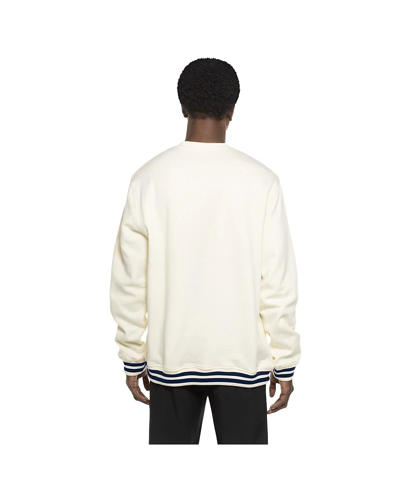 New Era Men's White York Yankees Throwback Sweatshirt