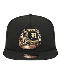 New Era Men's Black Detroit Tigers Ring A-Frame 9FIFTY Snapback Hat