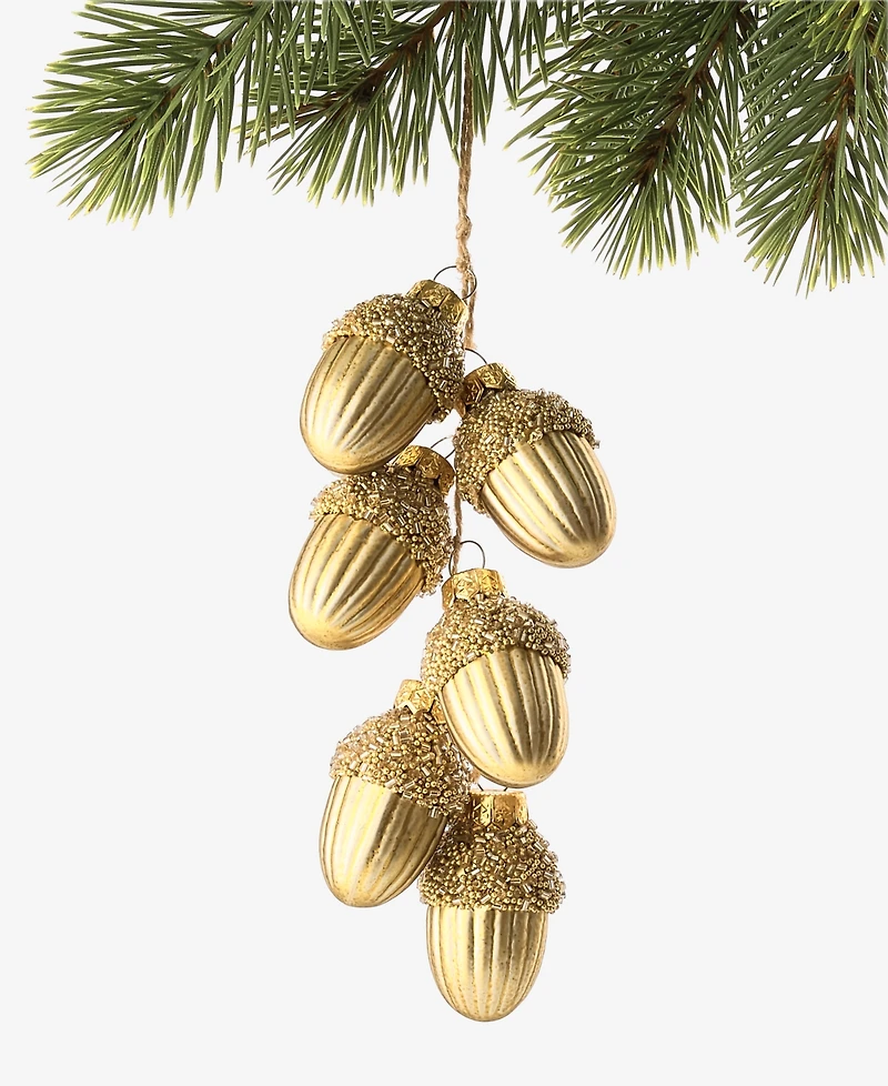 Holiday Lane Cozy Cabin Acorn Cluster Ornament, Macy's Exclusive