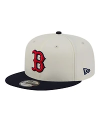 New Era Men's Cream/Navy Boston Red Sox Localized 9FIFTY Snapback Hat