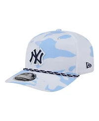 New Era Men's White New York Yankees Camo Rope 9SEVENTY Adjustable Hat