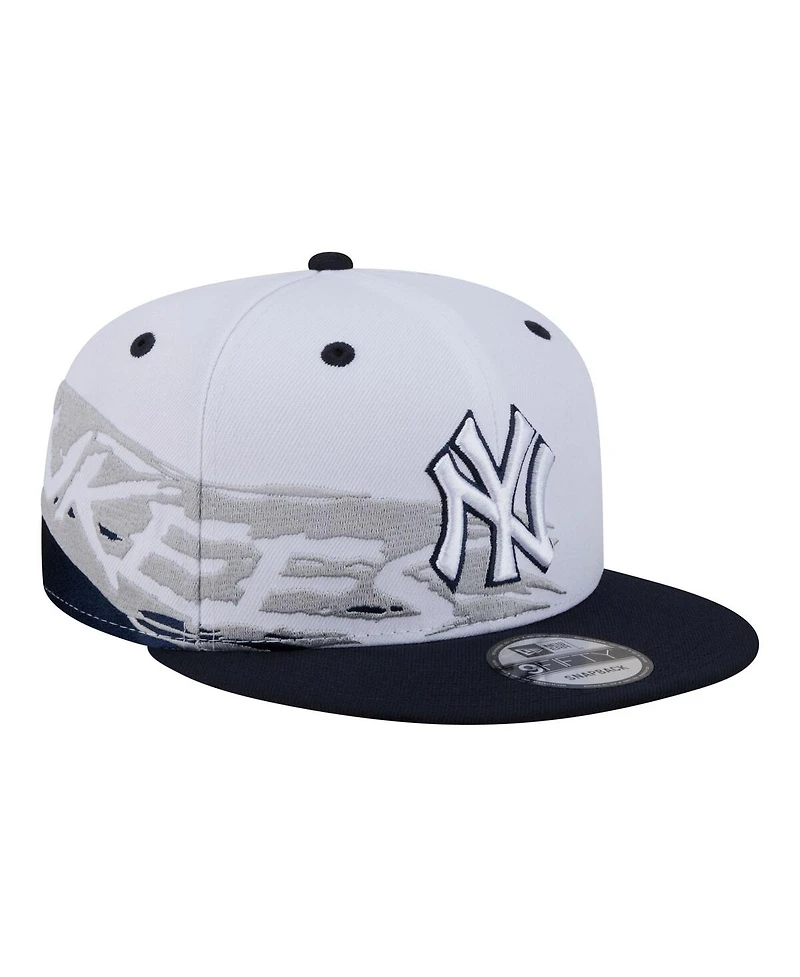 New Era Men's White/Navy New York Yankees 9FIFTY Snapback Hat