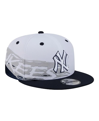 New Era Men's White/Navy New York Yankees 9FIFTY Snapback Hat