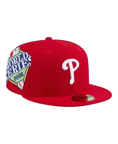 New Era Men's Red Philadelphia Phillies Hidden Hit 59FIFTY Fitted Hat