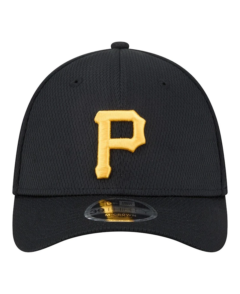 New Era Men's Black Pittsburgh Pirates Dash 39THIRTY Flex Hat