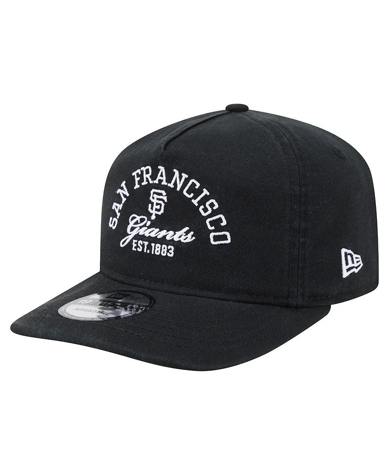 New Era Men's Black San Francisco Giants Stacked 19TWENTY Adjustable Hat