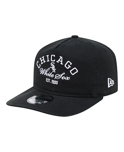 New Era Men's Black Chicago White Sox Stacked 19TWENTY Adjustable Hat
