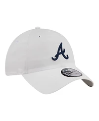 New Era Men's White Atlanta Braves Ripstop Casual Classic Adjustable Hat