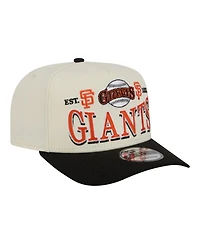 New Era Men's Cream San Francisco Giants Throwback Tri-Hit A-Frame 9FIFTY Adjustable Hat