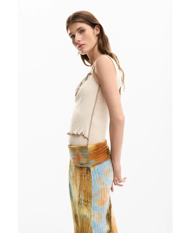 Desigual Women's Long Skirt Texture