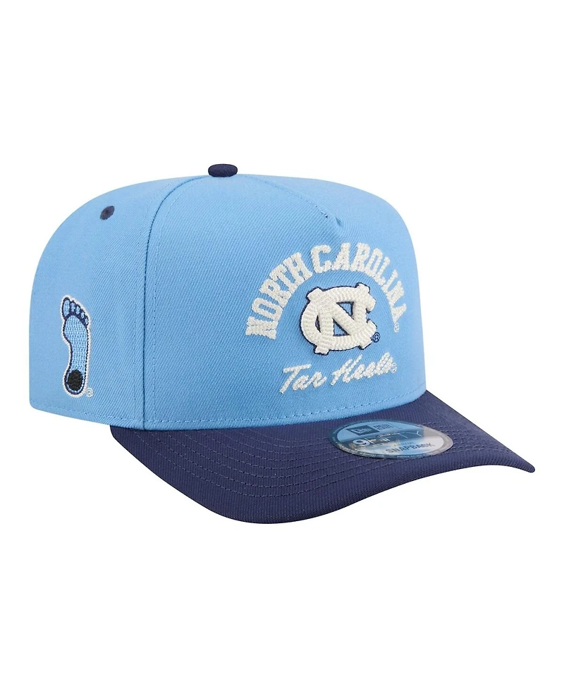 New Era Men's Carolina Blue/Navy North Carolina Tar Heels Two-Tone Arched 9FIFTY Snapback Hat