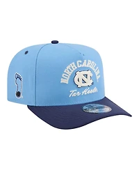 New Era Men's Carolina Blue/Navy North Carolina Tar Heels Two-Tone Arched 9FIFTY Snapback Hat