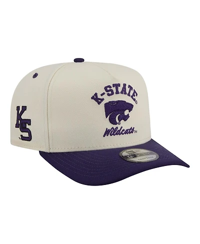 New Era Men's Cream/Purple Kansas State Wildcats Two-Tone Arched 9FIFTY Snapback Hat