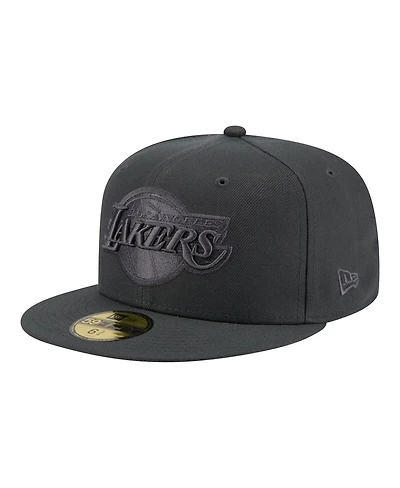 New Era Men's Charcoal Los Angeles Lakers Tonal Color Pack 59FIFTY Fitted Hat