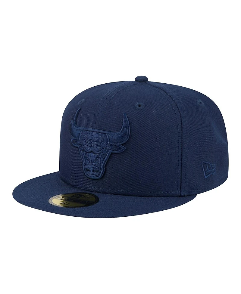 New Era Men's Navy Chicago Bulls Tonal Color Pack 59FIFTY Fitted Hat
