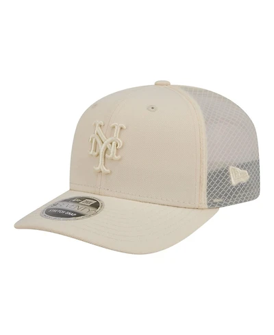 New Era Men's Light Beige New York Mets Color Pack 9SEVENTY Trucker Adjustable Hat