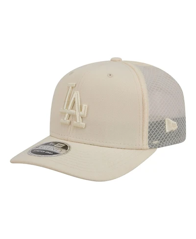 New Era Men's Light Beige Los Angeles Dodgers Color Pack 9SEVENTY Trucker Adjustable Hat