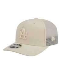 New Era Men's Light Beige Los Angeles Dodgers Color Pack 9SEVENTY Trucker Adjustable Hat