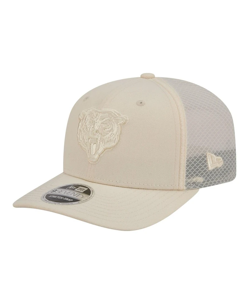 New Era Men's Cream Chicago Bears Color Pack 9SEVENTY Adjustable Hat