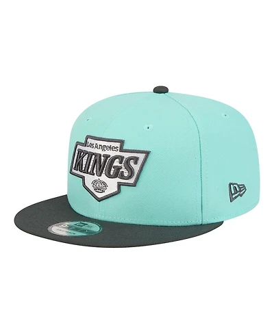 New Era Men's Turquoise/Charcoal Los Angeles Kings Two-Tone Color Pack 9FIFTY Snapback Hat