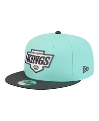 New Era Men's Turquoise/Charcoal Los Angeles Kings Two-Tone Color Pack 9FIFTY Snapback Hat