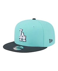 New Era Men's Turquoise/Charcoal Los Angeles Dodgers Two-Tone Color Pack 9FIFTY Snapback Hat