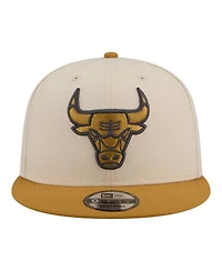 New Era Men's Cream/Tan Chicago Bulls Two-Tone Color Pack 9FIFTY Snapback Hat